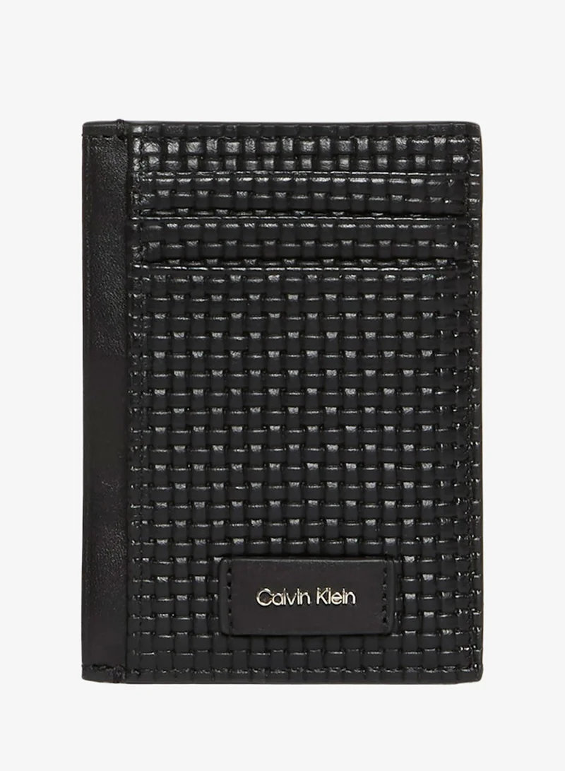 CALVIN KLEIN Embossed Woven Card Case
